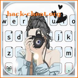 Camera Girl Keyboard Background icon