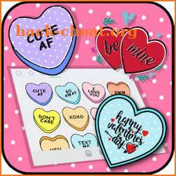 Candy Hearts Valentine Emoji Stickers icon