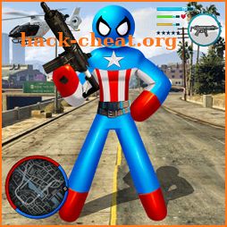 Capitaine Spider American Stickman Rope Hero Mafia icon