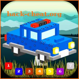 Car, Bike, Truck, Bus Color by Number Game icon