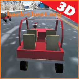 Car Race 3D Santa Christmas icon