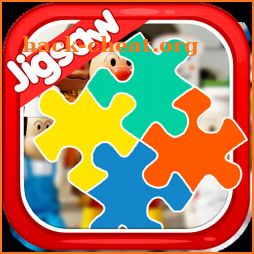 Cartoon jigsaw puzzle game for toddlers icon
