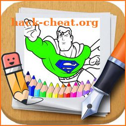 Cartoons hero coloring books by fans icon