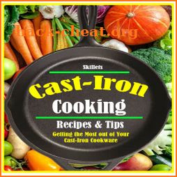 Cast iron cooking recipes, skillet recipes icon