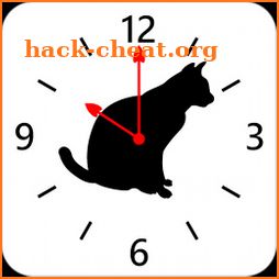 Cat silhouette Clock4 icon