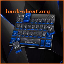 Catchy Lustrous Blue Black Keyboard icon