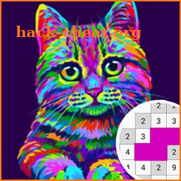 Cats Pixel Coloring Number Art icon