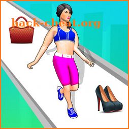 Catwalk girl Beauty runner makeover run game 3d icon
