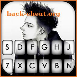 Charming Cool Boy Keyboard Background icon