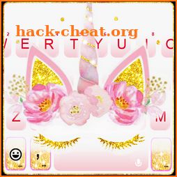 Charming Pink Unicorn Keyboard Theme icon
