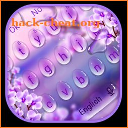 Charming Purple Water Droplets Keyboard icon
