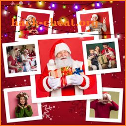 Christmas collage photo editor icon