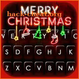 Christmas Neon Light Keyboard Background icon