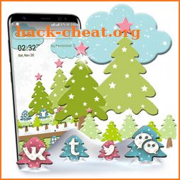 Christmas Tree Paper Art Launcher Theme icon