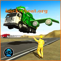 City Garbage Flying Truck- Flying Games icon