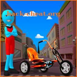 City Stickman Tricycle 3D icon