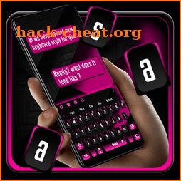 Classic Pink and Black Keyboard icon
