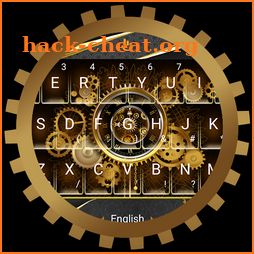 Clock Luxury Gold Keyboard Theme icon