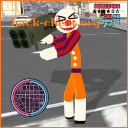 Clown Stickman Rope Hero Gangaster Vegas Crime icon