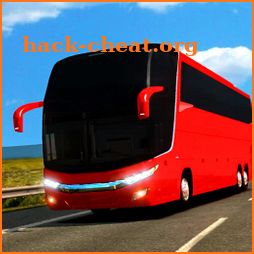 Coach bus driving simulator 3d icon