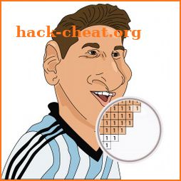 Color by number Caricatures Soccer Players icon