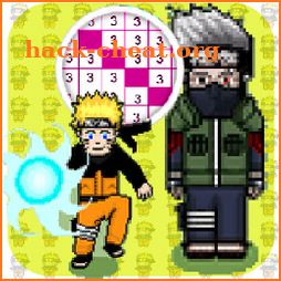 color by number Naruto Pixel Art icon