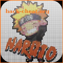 Color by Number Naruto Pixel art sandbox coloring icon