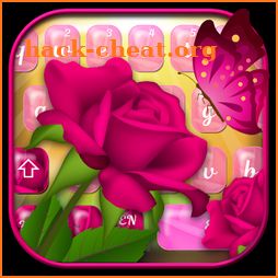 Color Rose Butterfly Keyboard Theme icon
