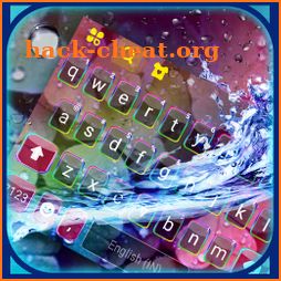 Color Water Drops Keyboard Background icon