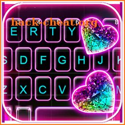 Colorful Crystal Heart Keyboard Theme icon
