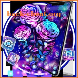 Colorful Galaxy Rose Gravity Theme icon
