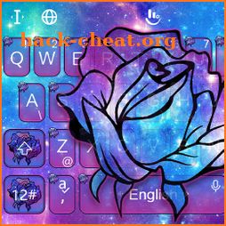 Colorful Galaxy Rose Keyboard Theme icon