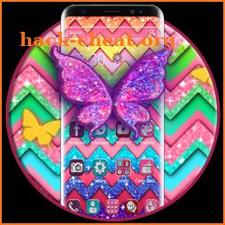 Colorful Glitter Butterfly Theme icon