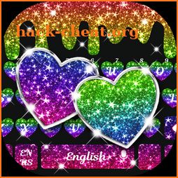Colorful Glitter Heart keyboard icon