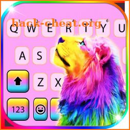 Colorful Lion Keyboard Background icon