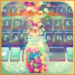 Colorful Lucky Stars Keyboard Background icon