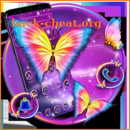 Colorful Neon Butterfly Theme icon