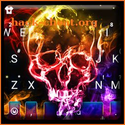 Colorful Smoke Skull Keyboard Theme icon
