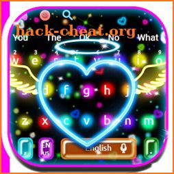 Colorfull Neon Heart Keyboard icon