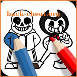 Coloring Bendy and Sans book icon