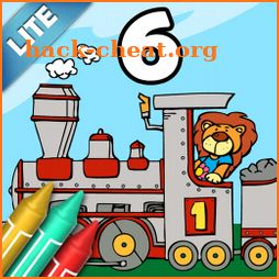 Coloring Book 6 Lite: Number Trains icon