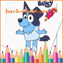 Coloring book bluey‏ icon