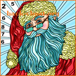 Coloring Book Christmas Color By Number Paint Game icon