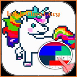 Coloring book: Coloring by Number Season Pixel art icon
