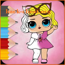 Coloring book Dolls icon