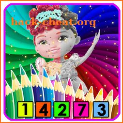Coloring Book fancy nancy doll - color by number icon