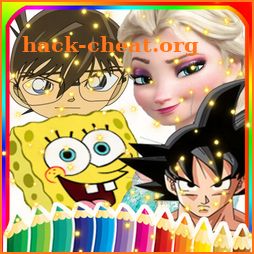 coloring book for any cartoon & princess & manga icon