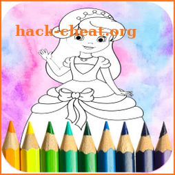 Coloring book for children icon