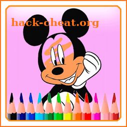 Coloring Book for mickey mouse icon