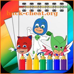 Coloring book for PJ hero masks icon